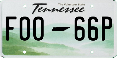 TN license plate F0066P