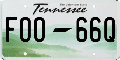 TN license plate F0066Q