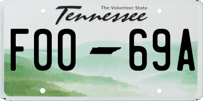 TN license plate F0069A
