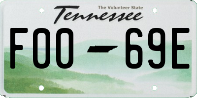 TN license plate F0069E