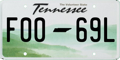 TN license plate F0069L