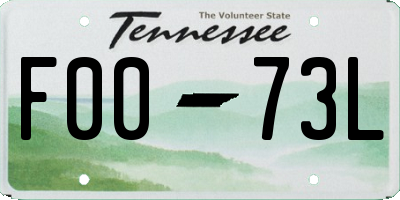 TN license plate F0073L