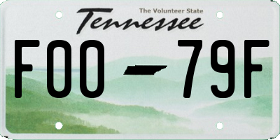 TN license plate F0079F