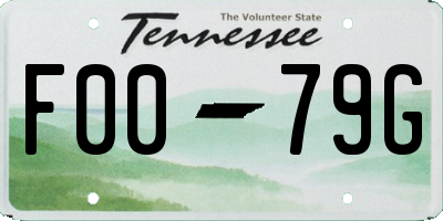 TN license plate F0079G
