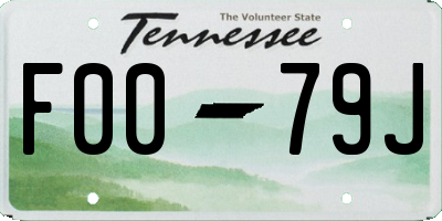 TN license plate F0079J