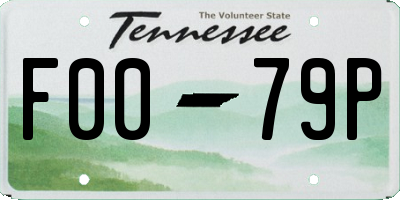 TN license plate F0079P