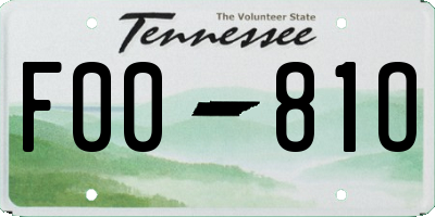 TN license plate F0081O