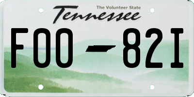 TN license plate F0082I