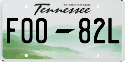 TN license plate F0082L