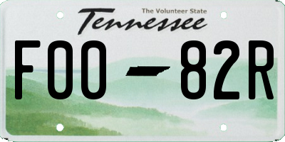 TN license plate F0082R