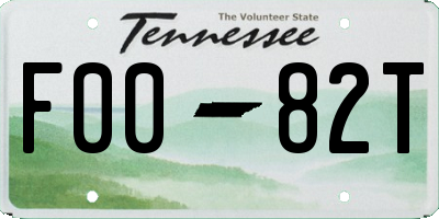 TN license plate F0082T