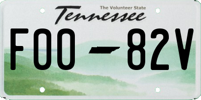 TN license plate F0082V