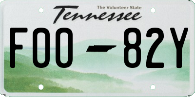 TN license plate F0082Y