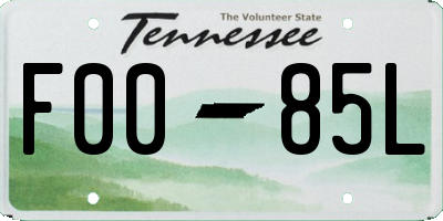 TN license plate F0085L