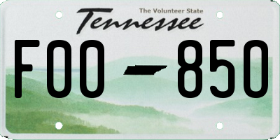 TN license plate F0085O