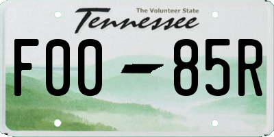 TN license plate F0085R