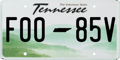 TN license plate F0085V