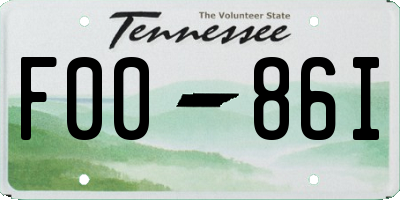 TN license plate F0086I