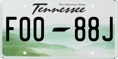 TN license plate F0088J