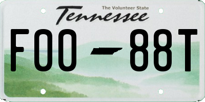 TN license plate F0088T