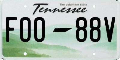 TN license plate F0088V
