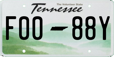 TN license plate F0088Y
