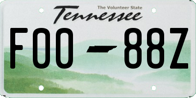 TN license plate F0088Z