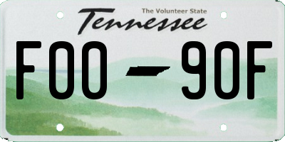 TN license plate F0090F