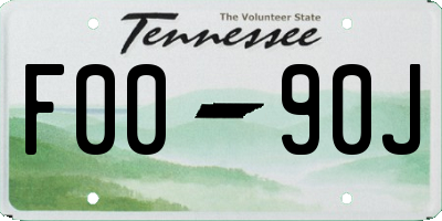 TN license plate F0090J