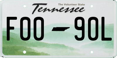 TN license plate F0090L