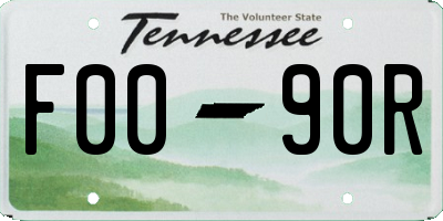TN license plate F0090R