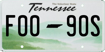 TN license plate F0090S