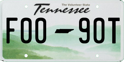 TN license plate F0090T