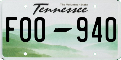 TN license plate F0094O