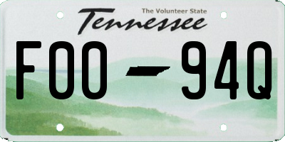 TN license plate F0094Q