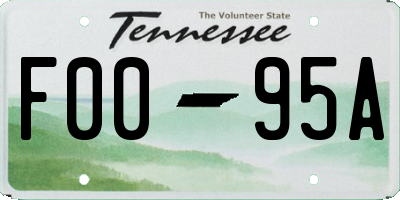 TN license plate F0095A