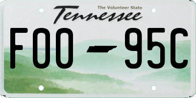 TN license plate F0095C
