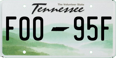 TN license plate F0095F