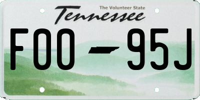 TN license plate F0095J