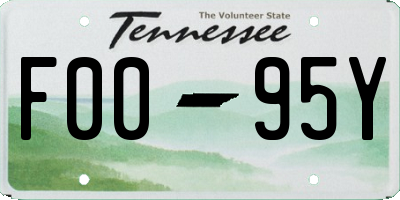 TN license plate F0095Y