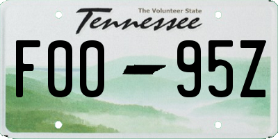 TN license plate F0095Z