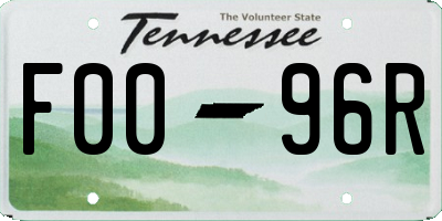 TN license plate F0096R
