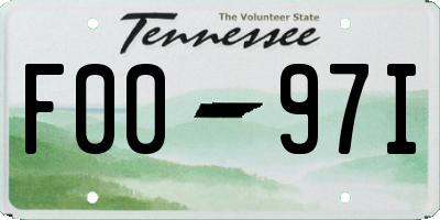 TN license plate F0097I
