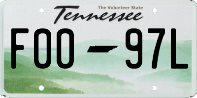 TN license plate F0097L