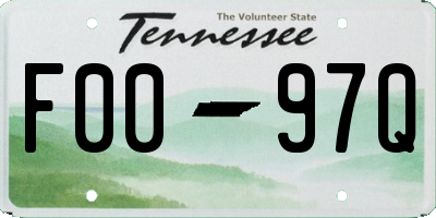 TN license plate F0097Q