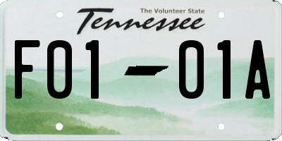 TN license plate F0101A