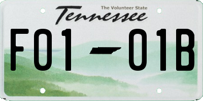 TN license plate F0101B