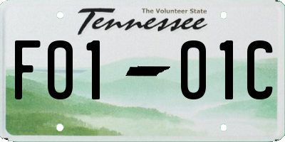 TN license plate F0101C