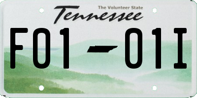 TN license plate F0101I