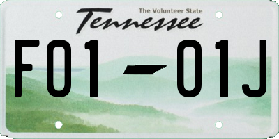 TN license plate F0101J